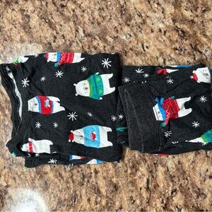 Little Sleepies Polar Bear Pajama Set - Black and Green